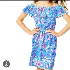 Lilly Pulitzer NWTs girls Amari dress Zanzibar Blue boatylicious